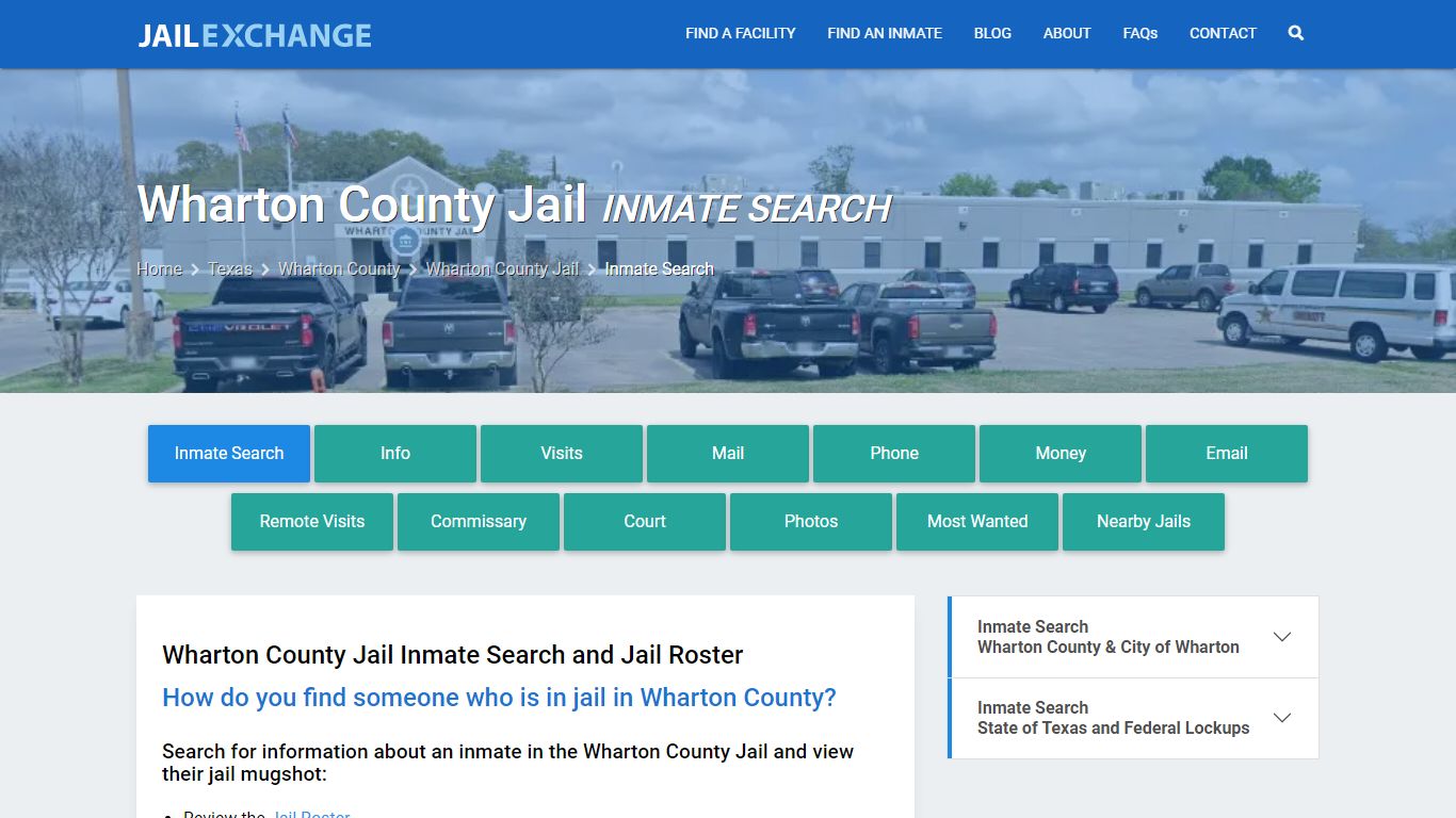 Inmate Search: Roster & Mugshots - Wharton County Jail, TX - Jail Exchange